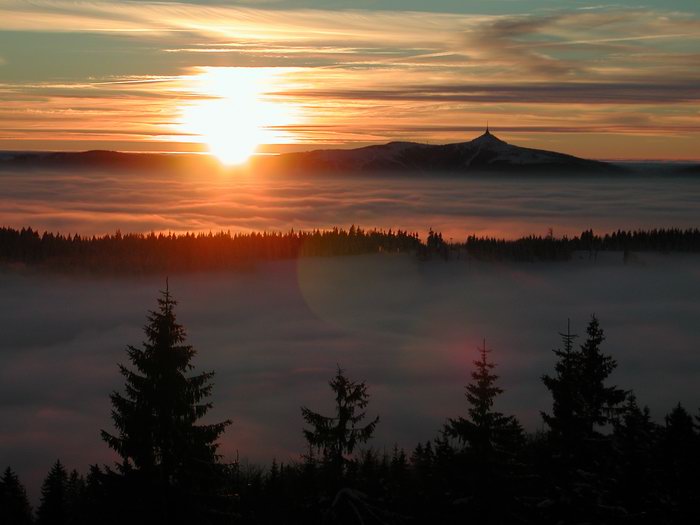 západ slunce z Královky